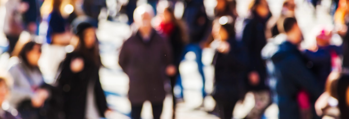 crowd walking San Jose